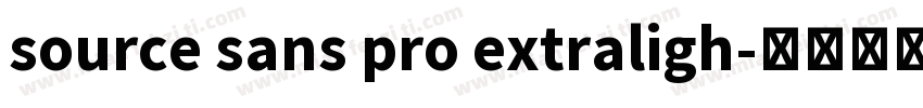 source sans pro extraligh字体转换
